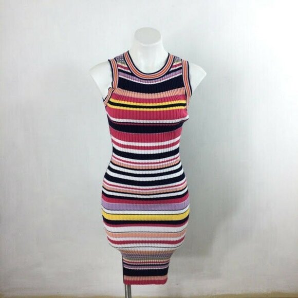 Ella Moss Simone Sleeveless Ribbed Multicolor Dres - Picture 11 of 11